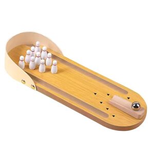 Wooden Mini Desktop Bowling game