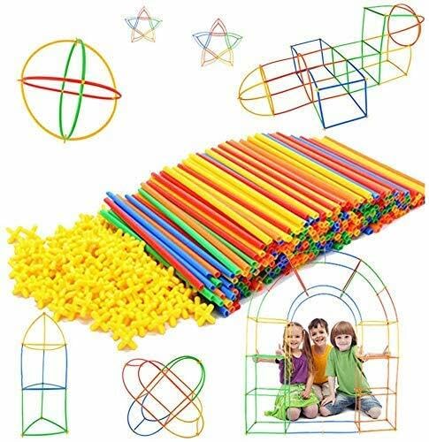 Plastic Pipe Blocks Building Toys Straws and connectors